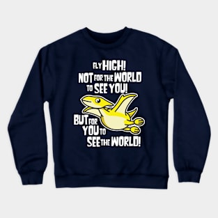 Pterodactyl Boy Dinosaur Crewneck Sweatshirt